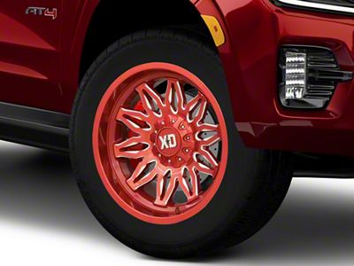 XD Gunner Candy Red Milled 6-Lug Wheel; 20x10; -18mm Offset (21-26 Yukon)