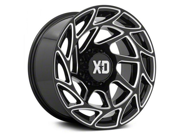 XD Onslaught Gloss Black Milled 6-Lug Wheel; 22x12; -44mm Offset (21-24 Yukon)