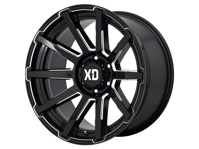 XD Outbreak Gloss Black Milled 6-Lug Wheel; 20x10; -18mm Offset (21-24 Yukon)