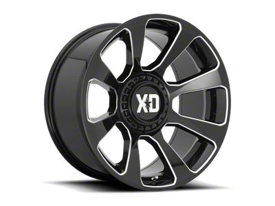 XD Reactor Gloss Black Milled 6-Lug Wheel; 20x10; -18mm Offset (21-25 Yukon)
