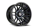 XF Offroad XF-232 Gloss Black and Machined Titanium Double Dark Tint 8-Lug Wheel; 20x10; -24mm Offset (01-06 Sierra 2500 HD)