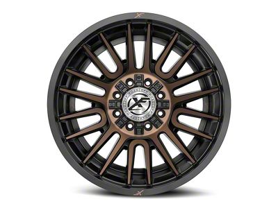 XF Offroad XF-234 Satin Black and Bronze Machined Double Dark Tint 8-Lug Wheel; 20x10; -24mm Offset (01-06 Sierra 2500 HD)