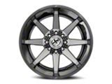 XF Offroad XF-236 Gloss Black and Brushed Double Dark Tint 8-Lug Wheel; 20x10; -12mm Offset (01-06 Sierra 3500 HD SRW)