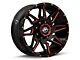 XF Offroad XF-218 Gloss Black Red Milled 6-Lug Wheel; 20x10; -24mm Offset (04-08 F-150)