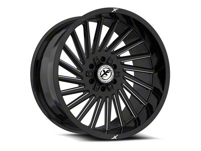 XF Offroad XF-239 Gloss Black Milled 8-Lug Wheel; 22x12; -44mm Offset (11-14 Sierra 3500 HD SRW)