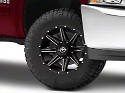 XF Offroad XF-220 Gloss Black Milled 6-Lug Wheel; 17x9; 12mm Offset (07-13 Silverado 1500)