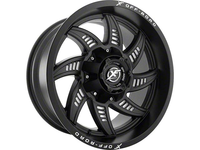 XF Offroad XF-206 Matte Black Milled 6-Lug Wheel; 20x10; -12mm Offset (07-14 Tahoe)