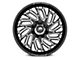 XF Offroad XF-207 Gloss Black Milled 6-Lug Wheel; 20x10; -12mm Offset (07-14 Tahoe)