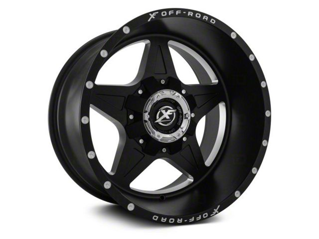 XF Offroad XF-210 Matte Black Milled 6-Lug Wheel; 17x9; 20mm Offset (07-14 Tahoe)