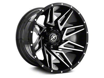 XF Offroad XF-218 Gloss Black Machined 6-Lug Wheel; 20x9; 12mm Offset (07-14 Tahoe)