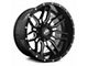 XF Offroad XF-222 Gloss Black Milled 6-Lug Wheel; 20x9; 12mm Offset (07-14 Tahoe)