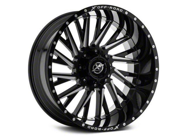 XF Offroad XF-226 Gloss Black Milled 6-Lug Wheel; 20x9; 12mm Offset (07-14 Tahoe)