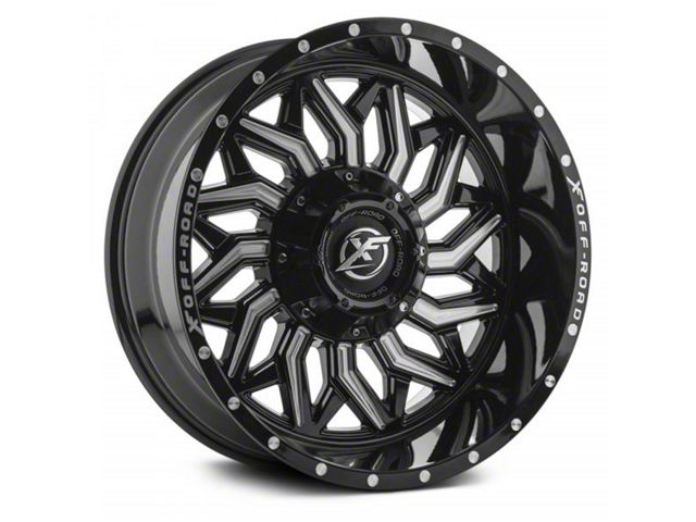 XF Offroad XF-228 Gloss Black Milled 6-Lug Wheel; 20x10; -24mm Offset (07-14 Tahoe)