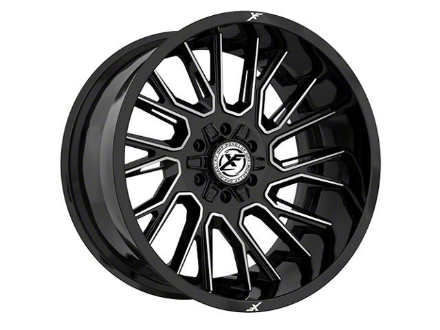 XF Offroad XF-230 Gloss Black Machined 6-Lug Wheel; 20x10; -12mm Offset (07-14 Tahoe)