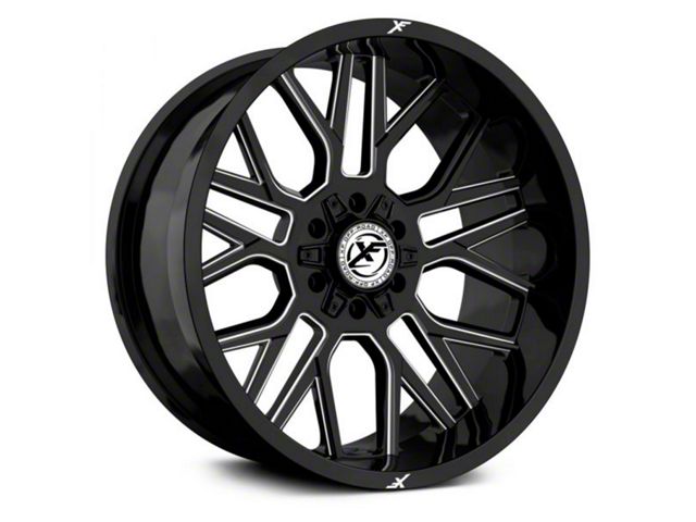 XF Offroad XF-235 Gloss Black Milled 6-Lug Wheel; 20x10; -12mm Offset (07-14 Tahoe)