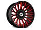 XF Offroad XF-237 Gloss Black with Red Windows 6-Lug Wheel; 20x10; -12mm Offset (07-14 Tahoe)