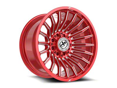 XF Offroad XF-231 Anodized Red and Milled 8-Lug Wheel; 24x12; -44mm Offset (08-10 F-250 Super Duty)
