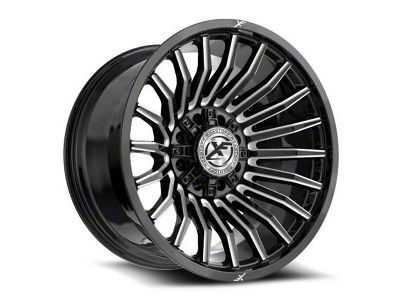 XF Offroad XF-231 Gloss Black and Milled 8-Lug Wheel; 24x12; -44mm Offset (08-10 F-250 Super Duty)