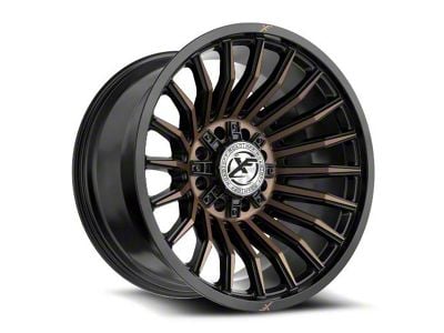 XF Offroad XF-231 Satin Black and Bronze Machined Double Dark Tint 8-Lug Wheel; 22x12; -44mm Offset (08-10 F-250 Super Duty)