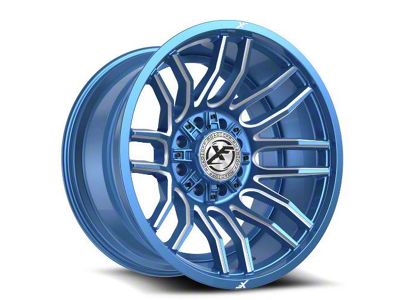 XF Offroad XF-232 Anodized Blue and Milled 8-Lug Wheel; 20x10; -12mm Offset (08-10 F-250 Super Duty)