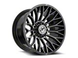 XF Offroad XF-237 Gloss Black and Brushed Double Dark Tint 8-Lug Wheel; 24x12; -44mm Offset (08-10 F-250 Super Duty)