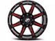 XF Offroad XF-215 Gloss Black Red Milled 6-Lug Wheel; 20x10; -12mm Offset (15-20 F-150)