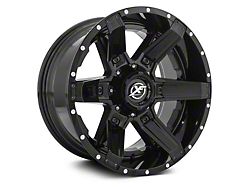 XF Offroad XF-214 Gloss Black with Gloss Black Inserts 6-Lug Wheel; 22x12; -44mm Offset (23-24 Canyon)