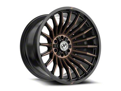 XF Offroad XF-231 Satin Black and Bronze Machined Double Dark Tint 6-Lug Wheel; 24x12; -44mm Offset (23-26 Canyon)