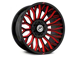 XF Offroad XF-237 Gloss Black with Red Windows 6-Lug Wheel; 20x9; 12mm Offset (23-24 Colorado)