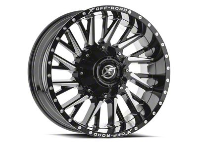 XF Offroad XF-226 Gloss Black and Milled 5-Lug Wheel; 20x10; -12mm Offset (05-11 Dakota)