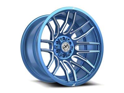 XF Offroad XF-232 Anodized Blue and Milled 6-Lug Wheel; 26x12; -44mm Offset (21-25 F-150)