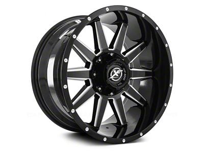 XF Offroad XF-219 Gloss Black Milled and Milled Dots 6-Lug Wheel; 18x9; 0mm Offset (15-20 F-150)
