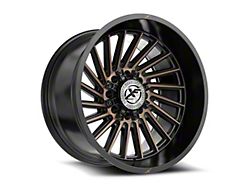 XF Offroad XF-239 Satin Black and Bronze Machined Double Dark Tint 8-Lug Wheel; 20x10; -24mm Offset (17-22 F-250 Super Duty)