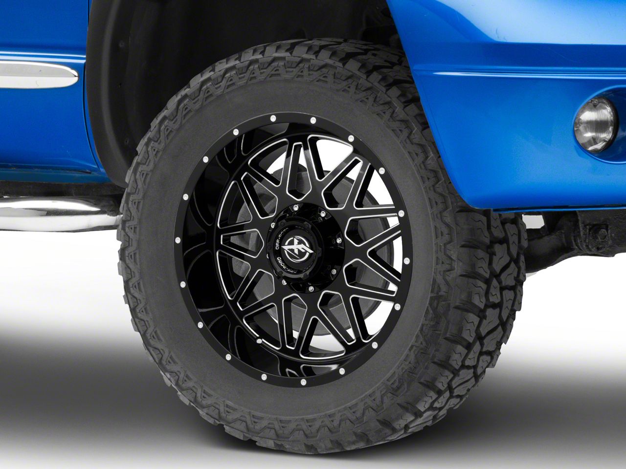 XF Offroad RAM 1500 XF-211 Gloss Black Milled 5-Lug Wheel; 20x9