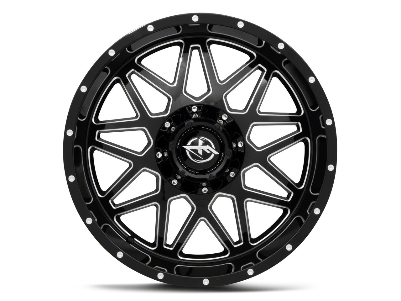 XF Offroad RAM 1500 XF-211 Gloss Black Milled 5-Lug Wheel; 20x9