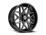 XF Offroad XF-238 Gloss Black and Milled 5-Lug Wheel; 17x9; 0mm Offset (02-08 RAM 1500, Excluding Mega Cab)