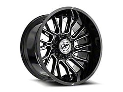 XF Offroad XF-230 Gloss Black and Machined 8-Lug Wheel; 20x10; -12mm Offset (19-25 RAM 2500)