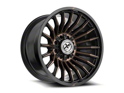 XF Offroad XF-231 Satin Black and Bronze Machined Double Dark Tint 8-Lug Wheel; 20x10; -24mm Offset (94-02 RAM 2500)