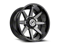 XF Offroad XF-236 Gloss Black and Brushed Double Dark Tint 8-Lug Wheel; 20x10; -12mm Offset (10-18 RAM 2500)