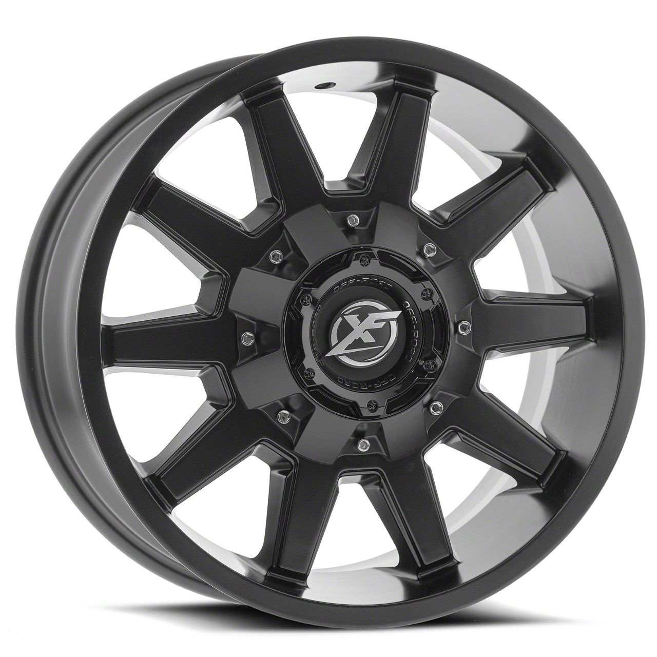 XF Offroad RAM 3500 XF-219 Gloss Black and Milled 8-Lug
