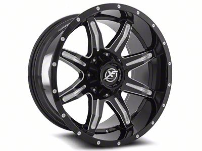 XF Offroad XF-215 Gloss Black Milled 6-Lug Wheel; 20x10; -24mm Offset (19-23 Ranger)