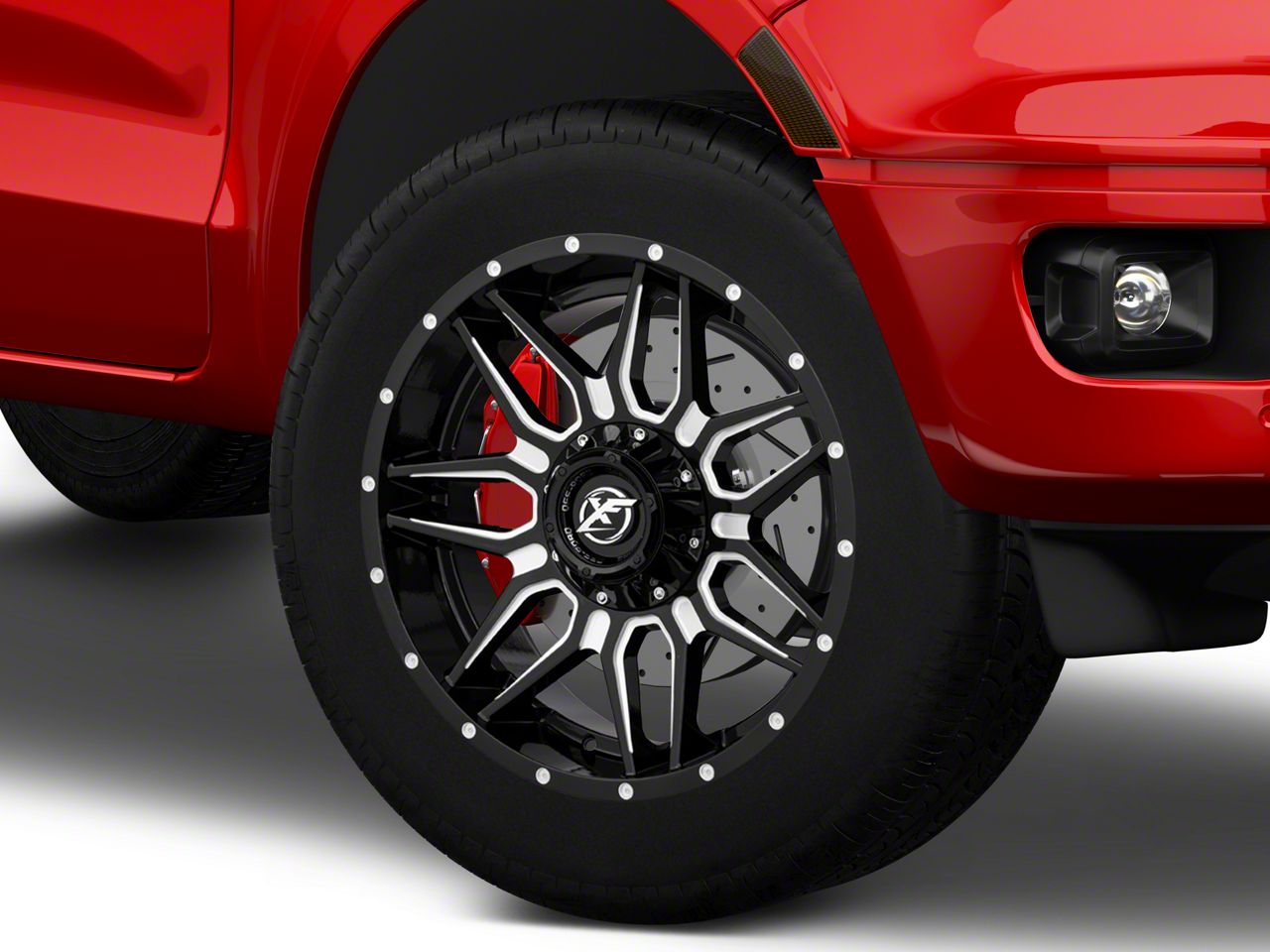 XF Offroad Ranger XF-222 Gloss Black Milled 6-Lug Wheel; 20x9 