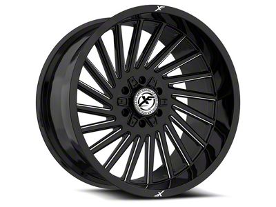 XF Offroad XF-239 Gloss Black Milled 6-Lug Wheel; 20x10; -12mm Offset (19-24 Sierra 1500)
