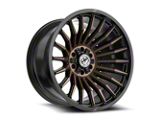 XF Offroad XF-231 Satin Black and Bronze Machined Double Dark Tint 6-Lug Wheel; 20x12; -44mm Offset (19-26 Silverado 1500)