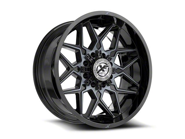 Xf238 XF Offroad Silverado 3500 XF-238 Gloss Black and Machined Titanium ...