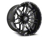 XF Offroad XF-222 Gloss Black and Milled 6-Lug Wheel; 20x9; 0mm Offset (21-26 Yukon)