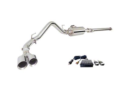 XForce Varex Single Exhaust System with Polished Tip; Side Exit (14-18 5.3L Silverado 1500)