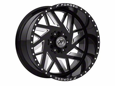 XFX Flow XFX-306 Gloss Black Milled 8-Lug Wheel; 20x12; -44mm Offset (03-09 RAM 3500 SRW)
