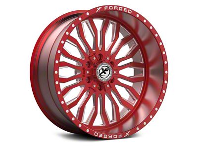 XFX Flow XFX-305 Red Milled 8-Lug Wheel; 24x12; -44mm Offset (11-14 Silverado 2500 HD)
