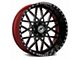 XFX Flow XFX-307 Gloss Black Milled with Red Inner 8-Lug Wheel; 24x14; -76mm Offset (17-22 F-250 Super Duty)